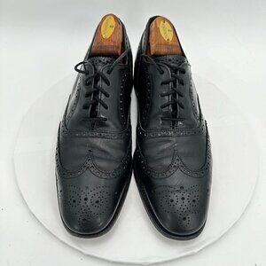 Church's English Premium Grade Men Sz UK8D US9 Black Leather Wingtip Dress Shoes